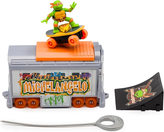 Teenage Mutant Ninja Turtles 5" Switch Kick Subway Launcher Michelangelo Ages 3+ Shredding Action Figure - Figurio