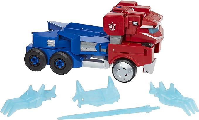 Transformers Toys Bumblebee Cyberverse Adventures Dinobots Unite Roll N’ Change Optimus Prime Push-to-Convert Action Figure, 6 and Up, 10-inch - Figurio