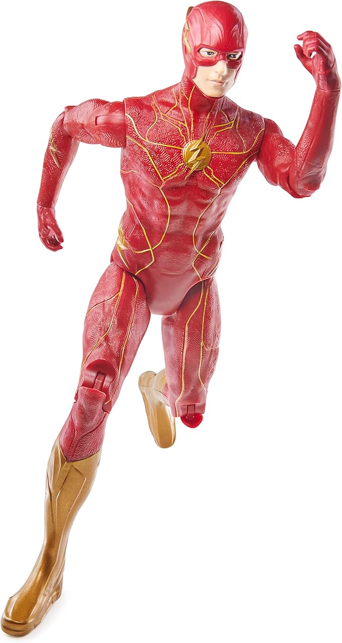 DC Comics, The Flash Action Figure, 12-inch The Flash Movie Collectible, Kids Toys for Boys and Girls Ages 3 and up - Figurio