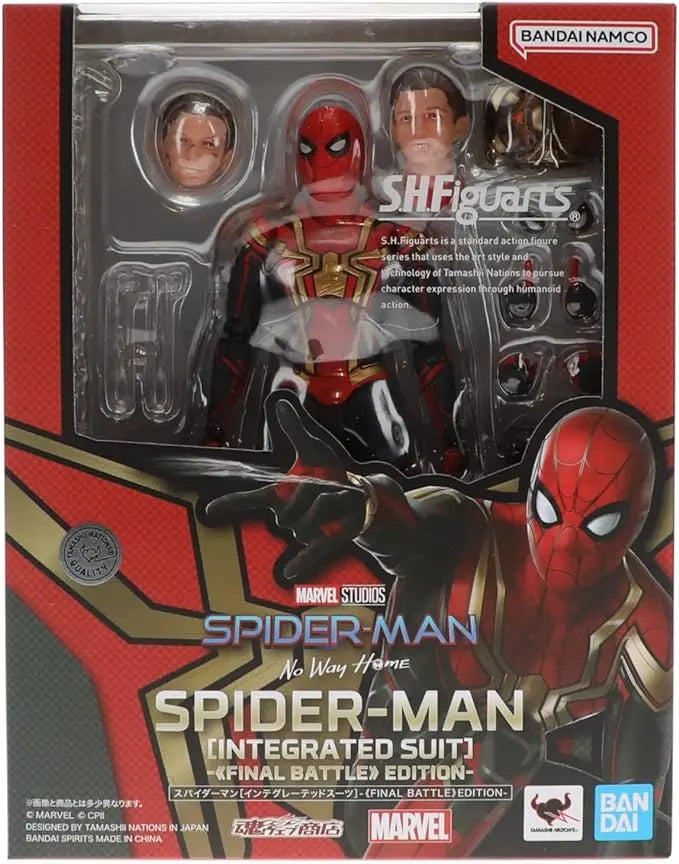 TAMASHII NATIONS - Spider-Man: No Way Home - Spider-Man [Integrated Suit] Final Battle Edition, Bandai Spirits S.H.Figuarts Action Figure - Figurio