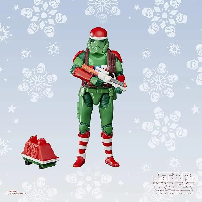 STAR WARS The Black Series First Order Stormtrooper (Holiday Edition) and Mouse Droid Toys, 6-Inch-Scale Holiday-Themed Collectible Figures (Amazon Exclusive) - Figurio