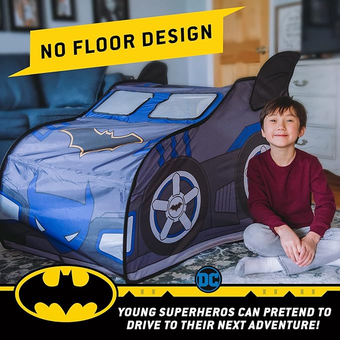 Batman Batmobile Pop Up Tent – Large Indoor Playhouse for Kids | Folds for Easy Storage with Carrying Bag Included | Amazon Exclusive – Sunny Days Entertainment - Figurio