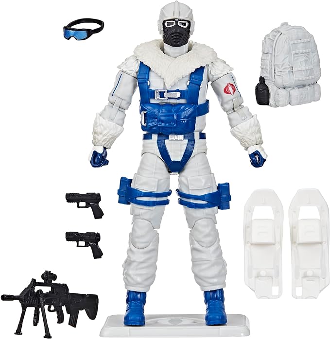 G.I. Joe Classified Series Retro Cardback Snow Serpent, Collectible 6-Inch Action Figure with 8 Accessories - Figurio