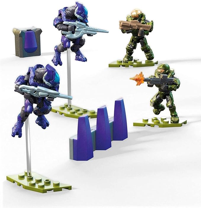 Mega Construx Halo Spartan-IV Team Battle Micro Action Figure Building Set - Figurio