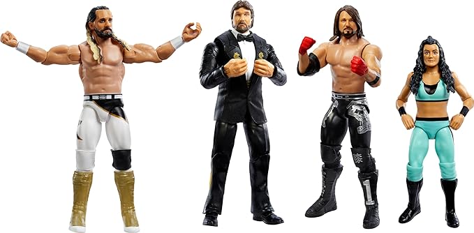 Mattel WWE Action Figure, 6-inch Collectible AJ Styles with 10 Articulation Points & Life-Like Look  - Figurio