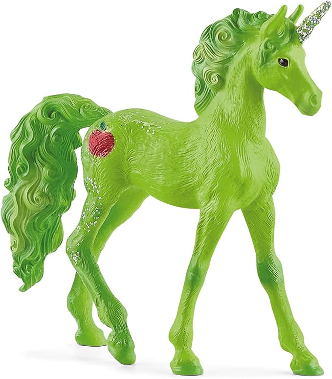 Schleich bayala, Unicorn Gifts for Girls and Boys Ages 5-12, 6-Piece Set, Collectible Unicorn Foal Toys, Fruit & Gold Unicorn Foals - Figurio