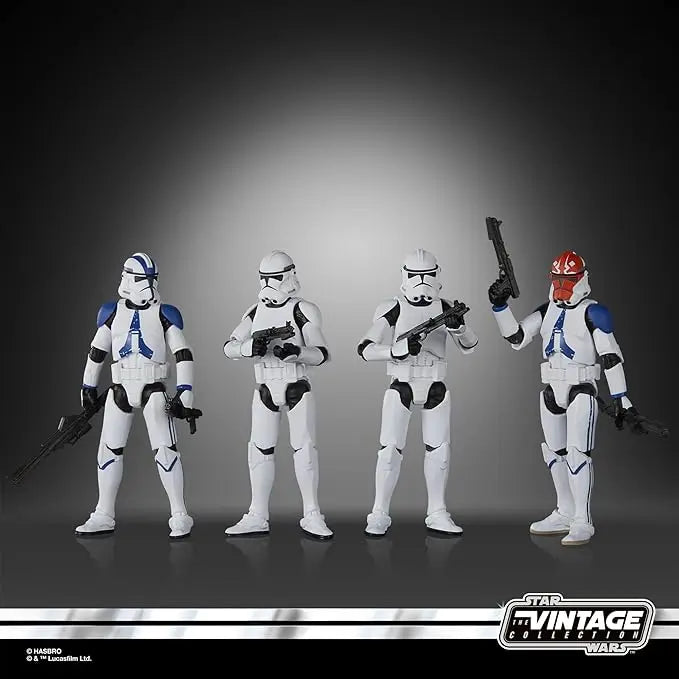 STAR WARS The Vintage Collection Phase II Clone Trooper, AHSOKA 3.75 Inch Collectible Action Figure 4-Pack - Figurio