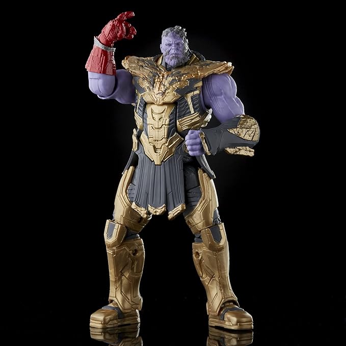 Marvel Hasbro Legends Series 6-inch Scale Action Figure 2-Pack Toy Iron Man Mark 85 vs. Thanos, Infinity Saga Character, Premium Design, 2 Figures and 8 Accessories - Figurio