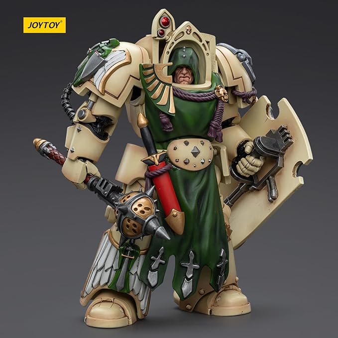 JOYTOY JT9206 40K 1/18 Action Figure Toy, Dark Angels Deathwing Knight with Mace of Absolution 1, 4-inch Gift for Action Figure Lovers & Collectors above - Figurio