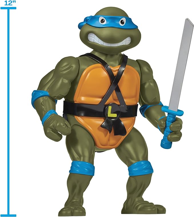 Teenage Mutant Ninja Turtles: 12” Original Classic Leonardo Giant Figure by Playmates Toys - Figurio