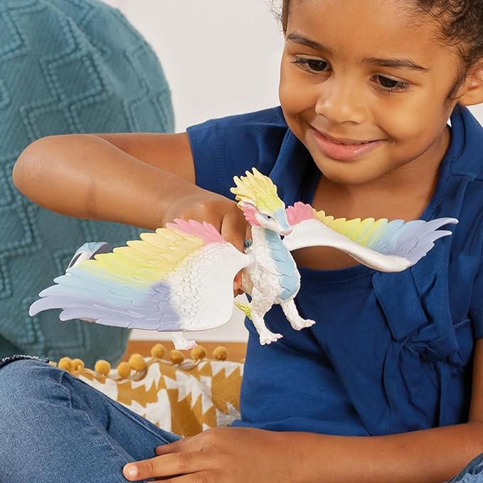 Schleich bayala, Mythical Creatures Toys for Kids, Rainbow Dragon Toy Figurine with Movable Wings, Ages 5+ - Figurio