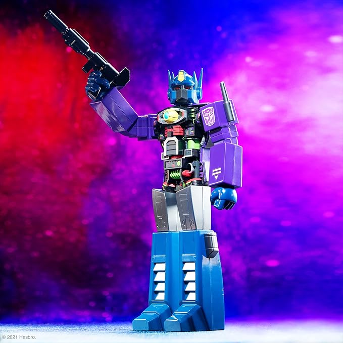 Super7 Transformers Optimus Prime﻿ (Shattered Glass Purple) 11 in Super Cyborg Action Figure - Figurio