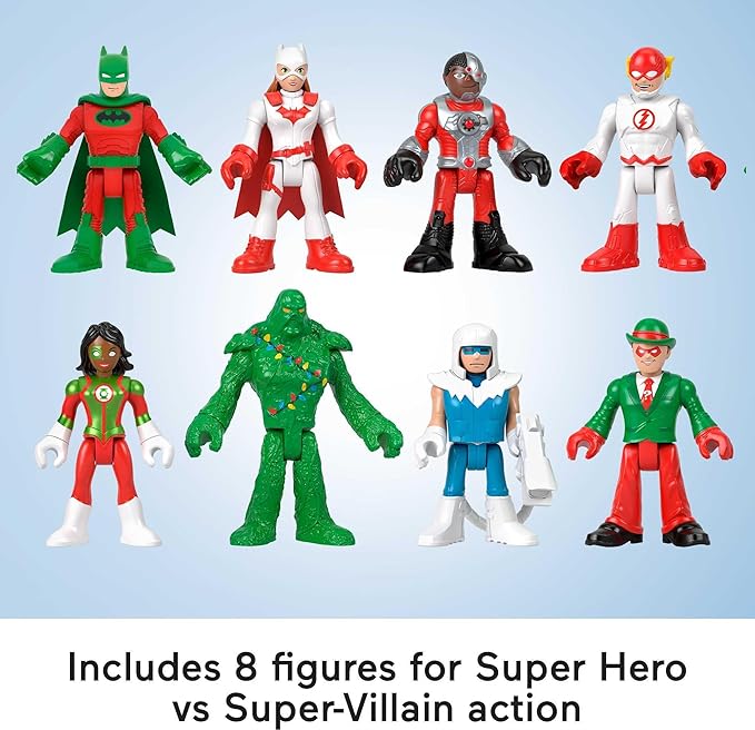 Fisher-Price Imaginext DC Super Friends Advent Calendar, Christmas Toy with 24 Figures & Accessories for Preschool Kids Ages 3+ Years - Figurio