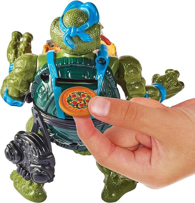 Teenage Mutant Ninja Turtles PlayMates TMNT Pizza Tossin Leo, 5/'' Figure, Launch Pie Discs! - Figurio