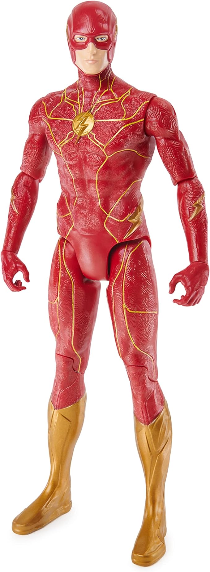 DC Comics, The Flash Action Figure, 12-inch The Flash Movie Collectible, Kids Toys for Boys and Girls Ages 3 and up - Figurio