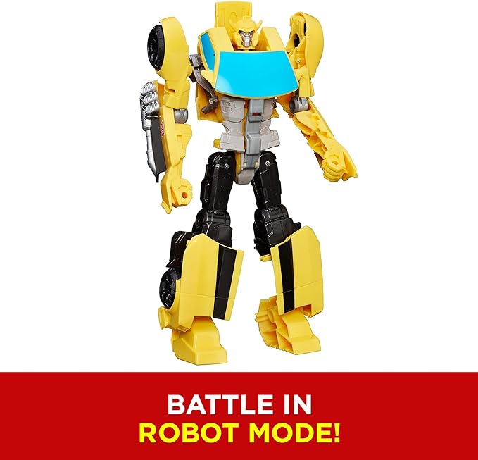 Transformers Toys Heroic Bumblebee Action Figure - Timeless Large-Scale Figure, Changes into Yellow Toy Car, 11" (Amazon Exclusive) - Figurio