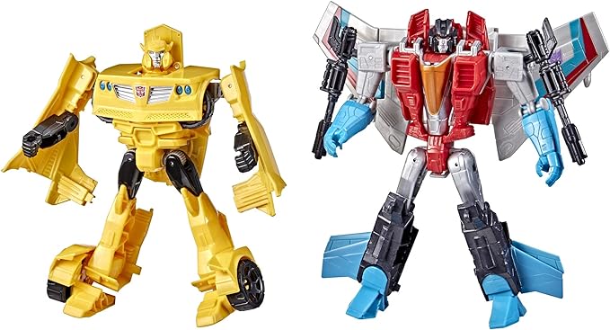 Transformers Toys Heroes and Villains Bumblebee and Starscream 2-Pack Action Figures - for Kids Ages 6 and Up, 7-inch (Amazon Exclusive) - Figurio