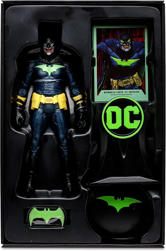 McFarlane Toys - DC Multiverse Batman of Earth -22 Infected Glow in The Dark Edition 7in Action Figure, Gold Label, Amazon Exclusive - Figurio