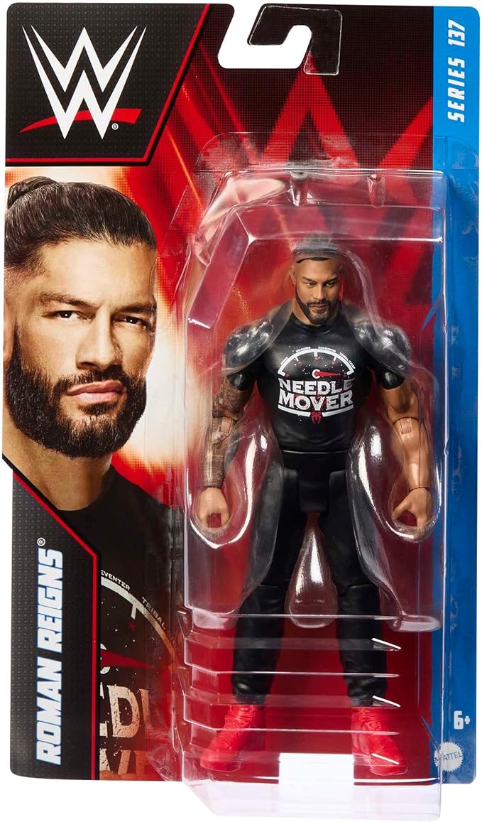 Mattel WWE Roman Reigns Basic Action Figure, 10 Points of Articulation & Life-like Detail, 6-inch Collectible - Figurio