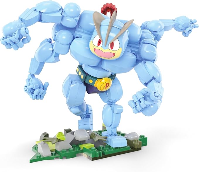 Mega Pokémon Building Toys Set Machamp with 401 Pieces, Articulated and Poseable with Motion, 6+ Inches Tall, for Kids - Figurio