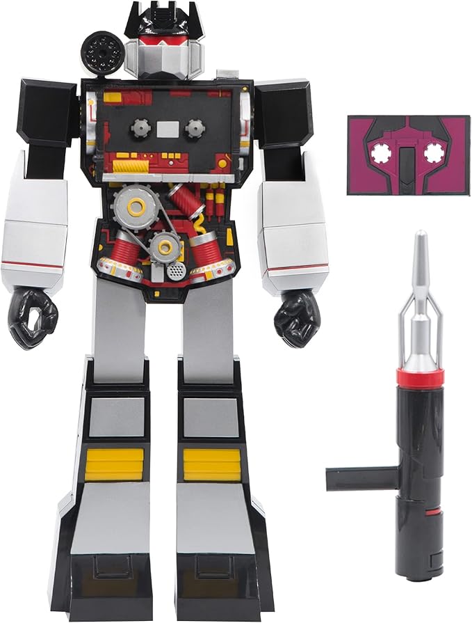 Super7 Super Cyborg Transformers Soundwave Soundblaster - 11" Transformers Action Figure with Accessories Classic Cartoon Collectibles and Retro Toys - Figurio