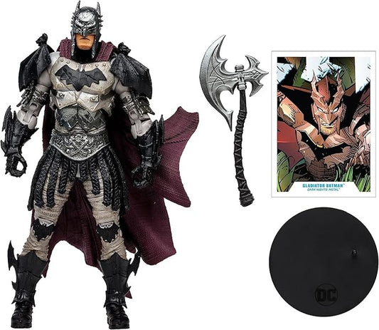 McFarlane Toys - DC Multiverse 7in - Gladiator Batman (Dark Metal) - Figurio