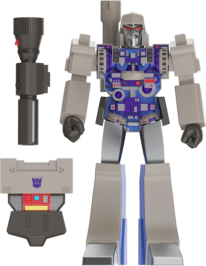 Super7 Super Cyborg Transformers Goodbye Megatron - 12" Transformers Action Figure with Accessory Classic Cartoon Collectibles and Retro Toys - Figurio