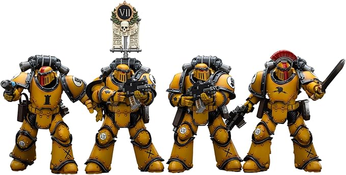 JOYTOY Warhammer 40,000 1/18 Action Figure Imperial Fists Legion MkIII Tactical Squad 4PCS Collection Model Christmas Birthday Gifts - Figurio