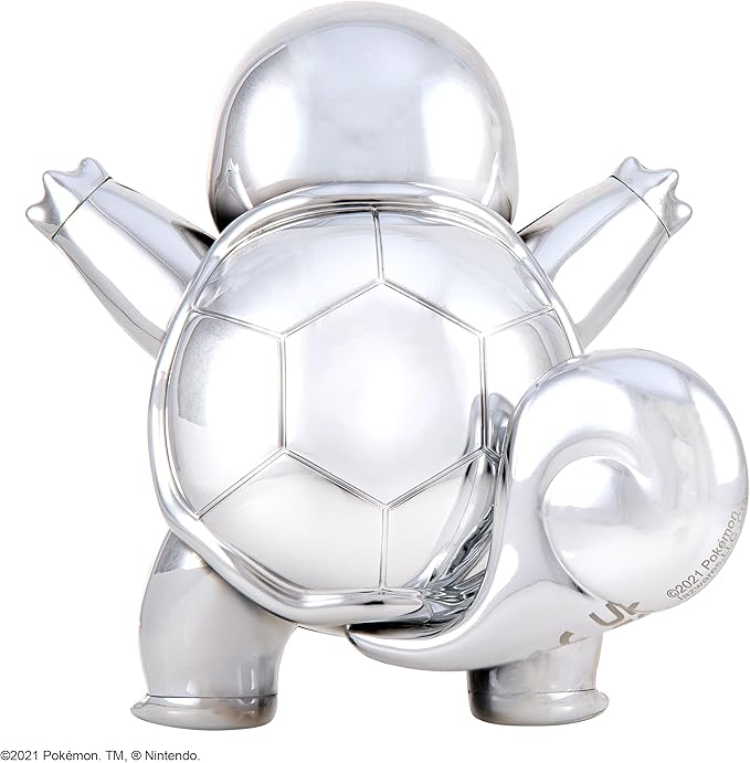 Pokemon 25th Celebration 3-inch Silver Squirtle #2 Figure Fan Must Have Toy - Officially Licensed 25th Anniversary Product from Jazwares - Figurio