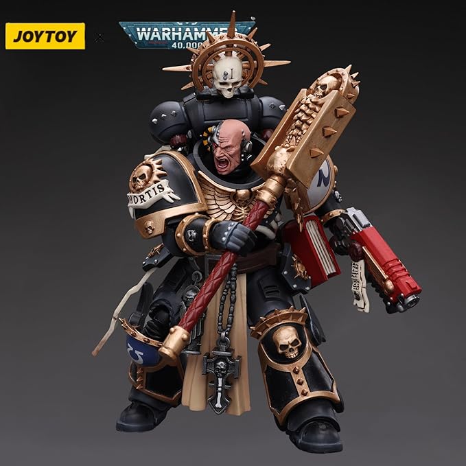 JOYTOY 1/18 Action Figure Warhammer 40K Figure Model Toys Ultramarines Chaplain(Indomitus) collection Model Anime 4.7 Inch - Figurio