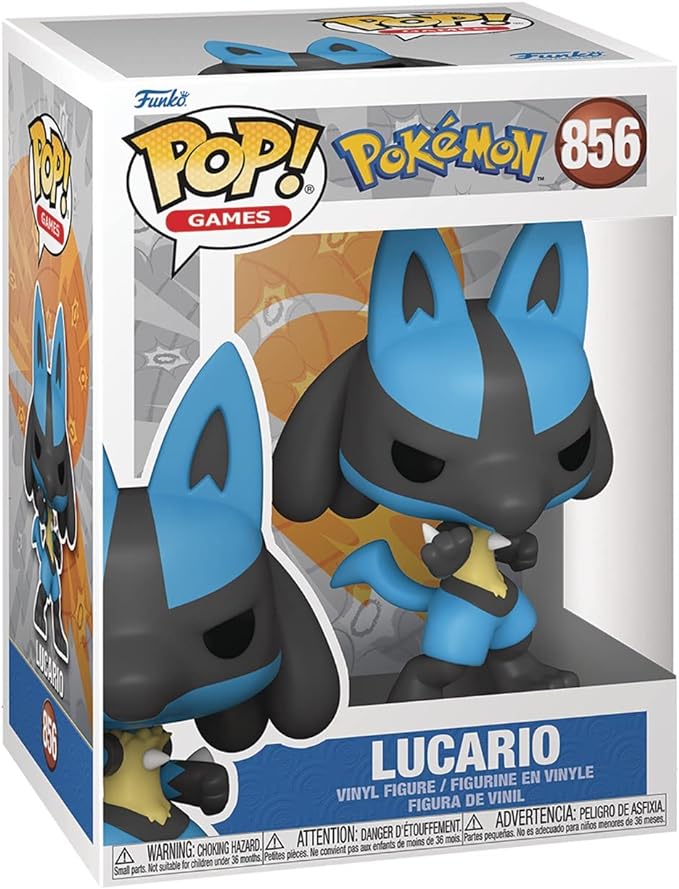 Pokemon - Lucario Pop! Vinyl Figure (Bundled with Compatible Pop Box Protector Case) Multicolored 3.75 inches - Figurio