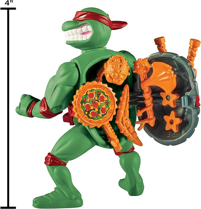 Teenage Mutant Ninja Turtles: 4” Original Classic Storage Shell Raphael Basic Figure by Playmates Toys - Figurio