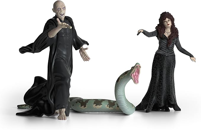 Schleich Wizarding World of Harry Potter 3-Piece Collectible Set with Voldemort, Nagini and Bellatrix Lestrange Figurines - Figurio