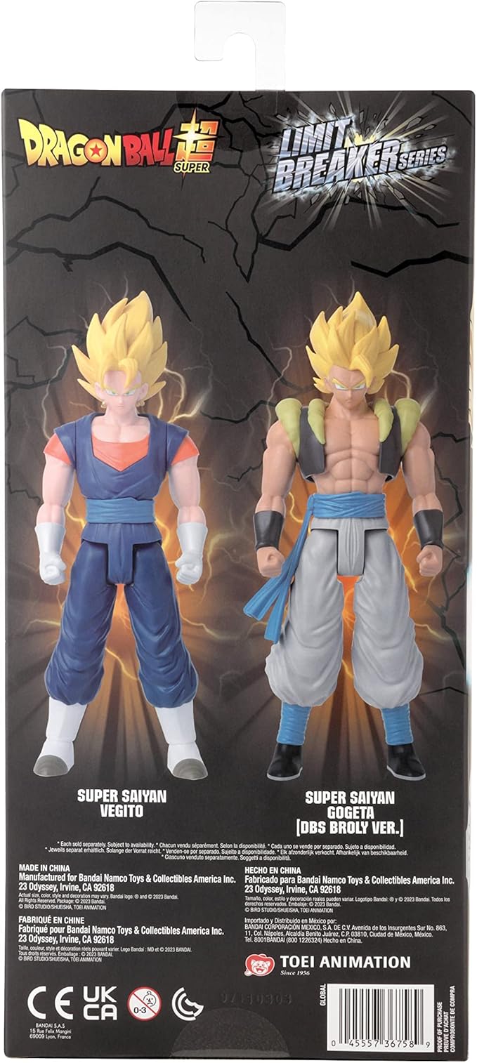 Dragon Ball Super Limit Breaker Super Saiyan Gogeta 12" Action Figure - Figurio