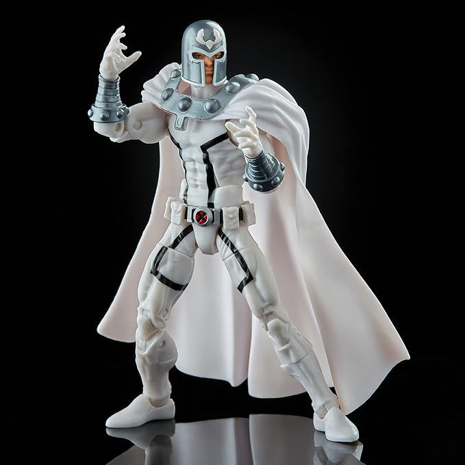 Marvel Hasbro Legends Series X-Men 6-inch Collectible Magneto Action Figure Toy, Premium Design and 2 Accessories, Ages 4 and Up, White - Figurio