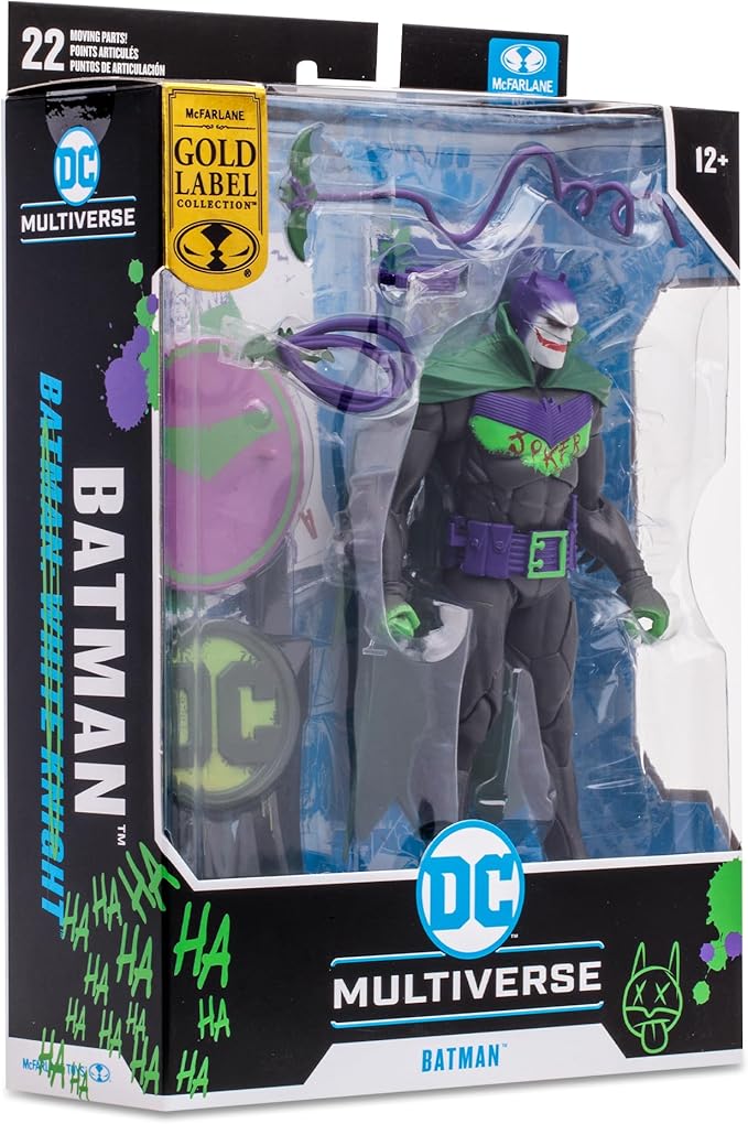 McFarlane Toys - DC Multiverse Batman White Knight (Jokerized), 7in Action Figure, Gold Label - Figurio