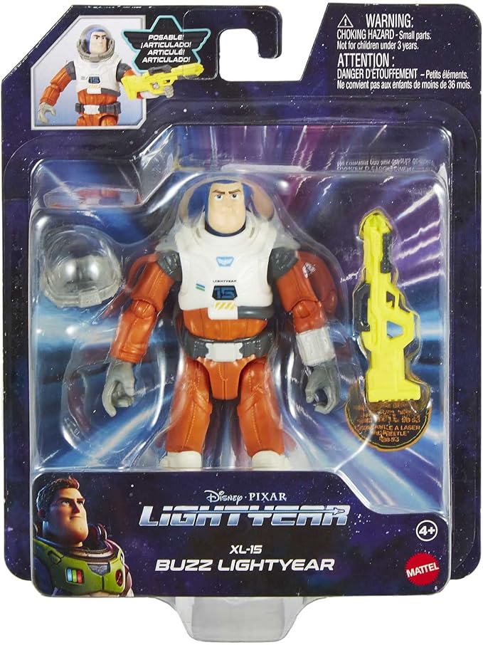 Mattel Disney and Pixar Lightyear XL-15 Buzz Lightyear Action Figure, 12 Points of Articulation & Accessories, 5-in Scale - Figurio