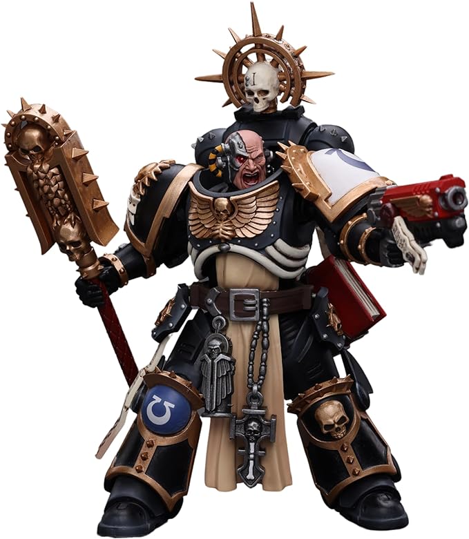 JOYTOY 1/18 Action Figure Warhammer 40K Figure Model Toys Ultramarines Chaplain(Indomitus) collection Model Anime 4.7 Inch - Figurio