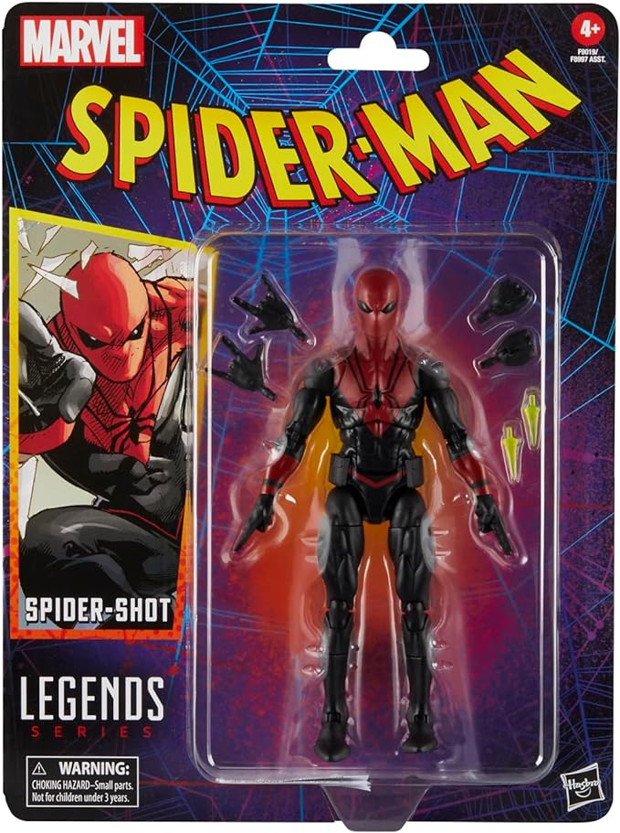 MARVEL Legends Series Spider-Shot, Spider-Man Comics Collectible 6-Inch Action Figure - Figurio