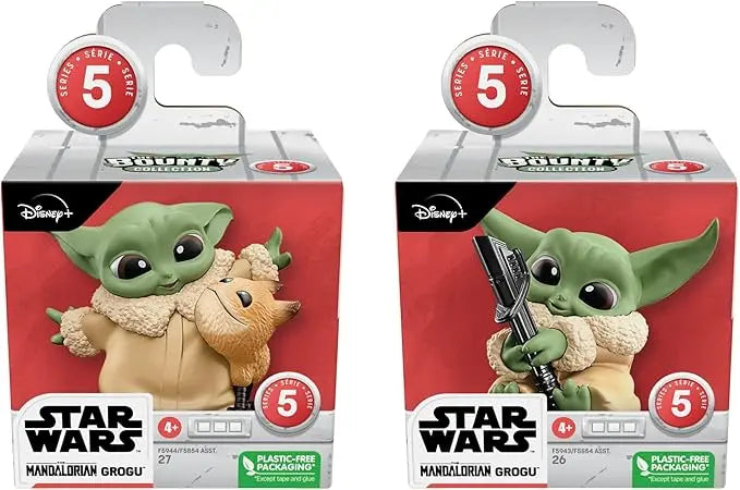 STAR WARS The Bounty Collection Series 5, 2-Pack Grogu Figures, 2.25-Inch-Scale Loth-Cat Cuddles, Darksaber Discovery, Kids Ages 4 and Up - Figurio