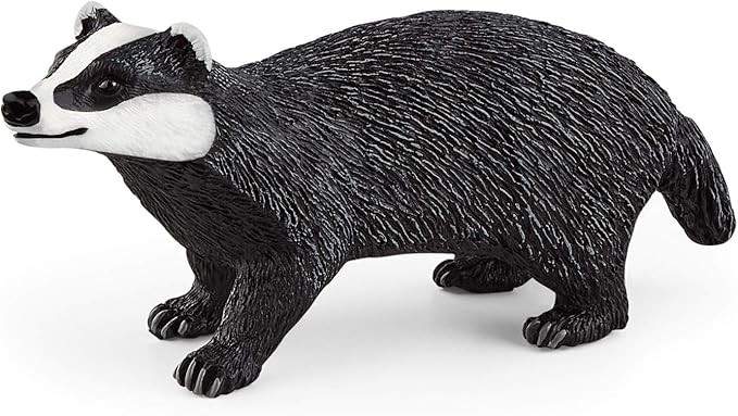 Schleich Wild Life, North American Woodland Wild Animal Toys for Kids, Badger Toy Figurine - Figurio