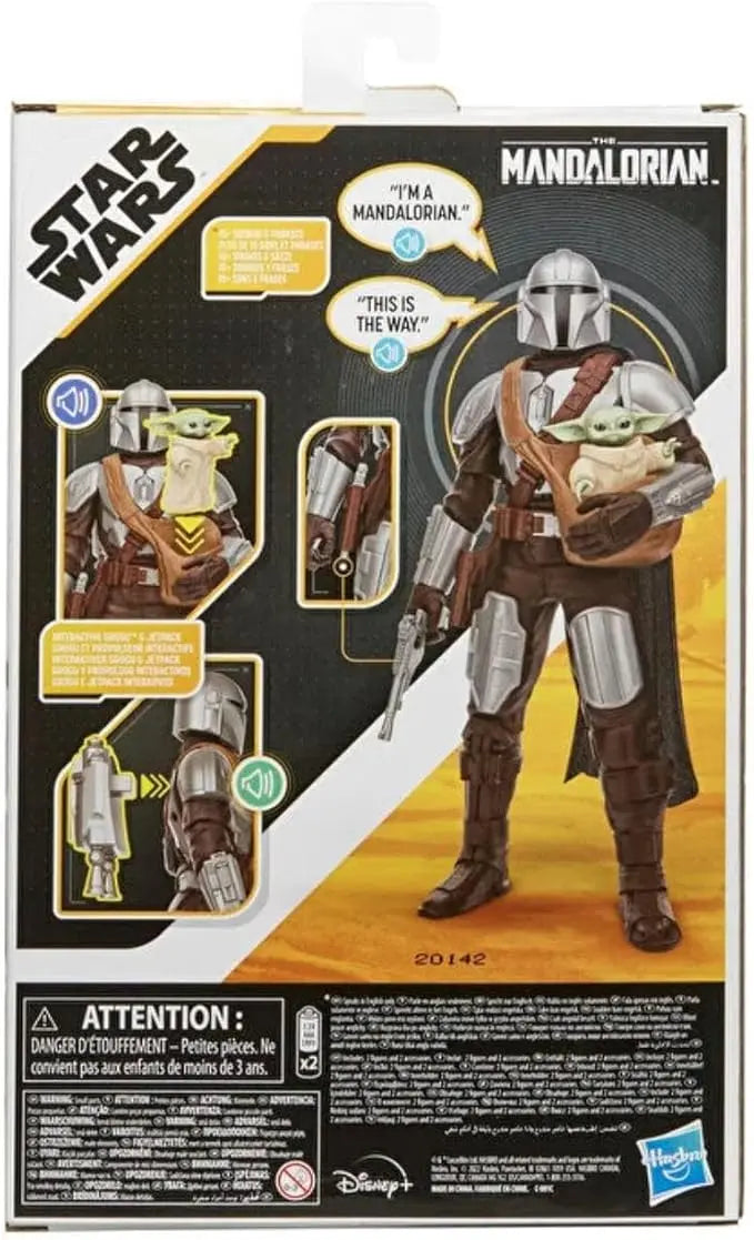 STAR WARS Galactic Action The Mandalorian & Grogu Interactive Electronic 12-Inch-Scale Action Figures, Toys for Kids Ages 4 and Up - Figurio