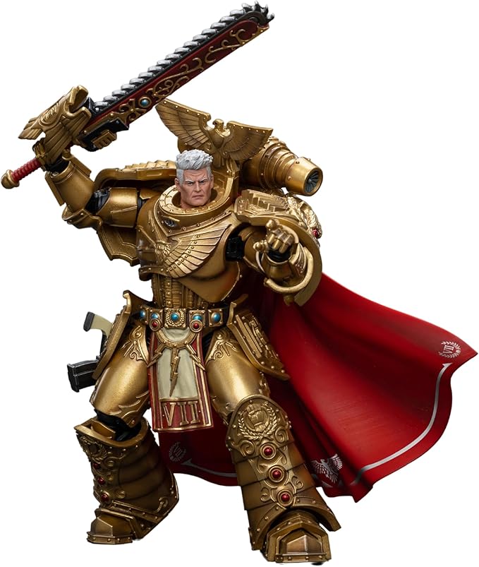 JOYTOY Warhammer 40,000 1/18 Action Figure 7- Inch Imperial Fists Rogal Dorn Primarch of The Vllth Legion Collection Model Birthday Gifts - Figurio