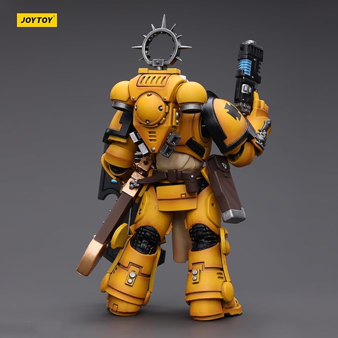 JOYTOY JT2771 40K 1/18 Action Figure Toy, Primaris Space Marines Imperial Fists Bladeguard Veteranr, 4-inch Gift for Action Figure Lovers & Collectors above - Figurio