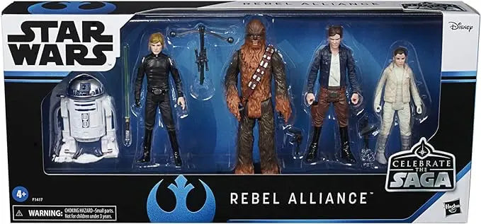 STAR WARS Celebrate The Saga Toys Rebel Alliance Figure Set, 3.75-Inch-Scale Collectible Action Figure 5-Pack, Toys for Kids Ages 4 & Up (Amazon Exclusive) - Figurio