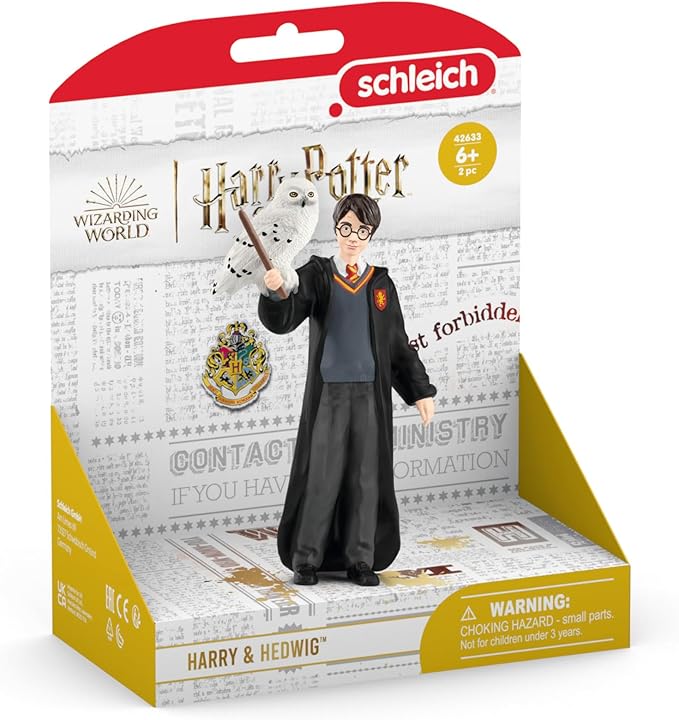 Schleich Wizarding World of Harry Potter 2-Piece Set with Harry Potter & Hedwig Collectible Figurines for Kids Ages 6+ - Figurio