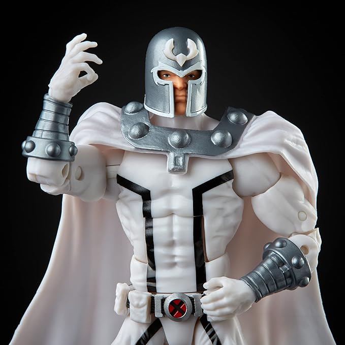 Marvel Hasbro Legends Series X-Men 6-inch Collectible Magneto Action Figure Toy, Premium Design and 2 Accessories, Ages 4 and Up, White - Figurio