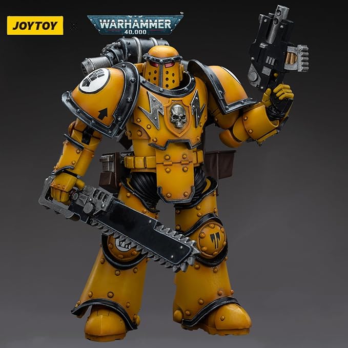 JOYTOY Warhammer 40,000 1/18 Action Figure Imperial Fists Legion MkIII Despoiler Squad Legion Despoiler with Chainsword Collection Model Christmas Birthday Gifts - Figurio