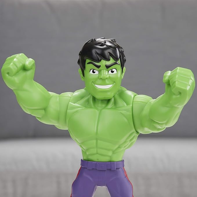 Playskool Heroes Marvel Super Hero Adventures Mega Mighties Hulk Collectible 10" Action Figure, Toys for Kids Ages 3 & Up - Figurio