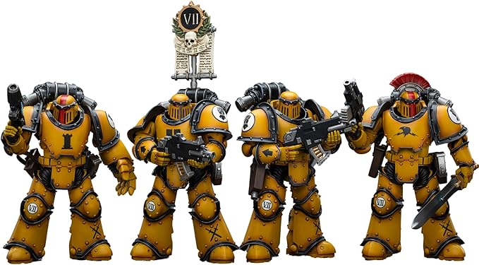 JOYTOY Warhammer 40,000 1/18 Action Figure Imperial Fists Legion MkIII Tactical Squad 4PCS Collection Model Christmas Birthday Gifts - Figurio